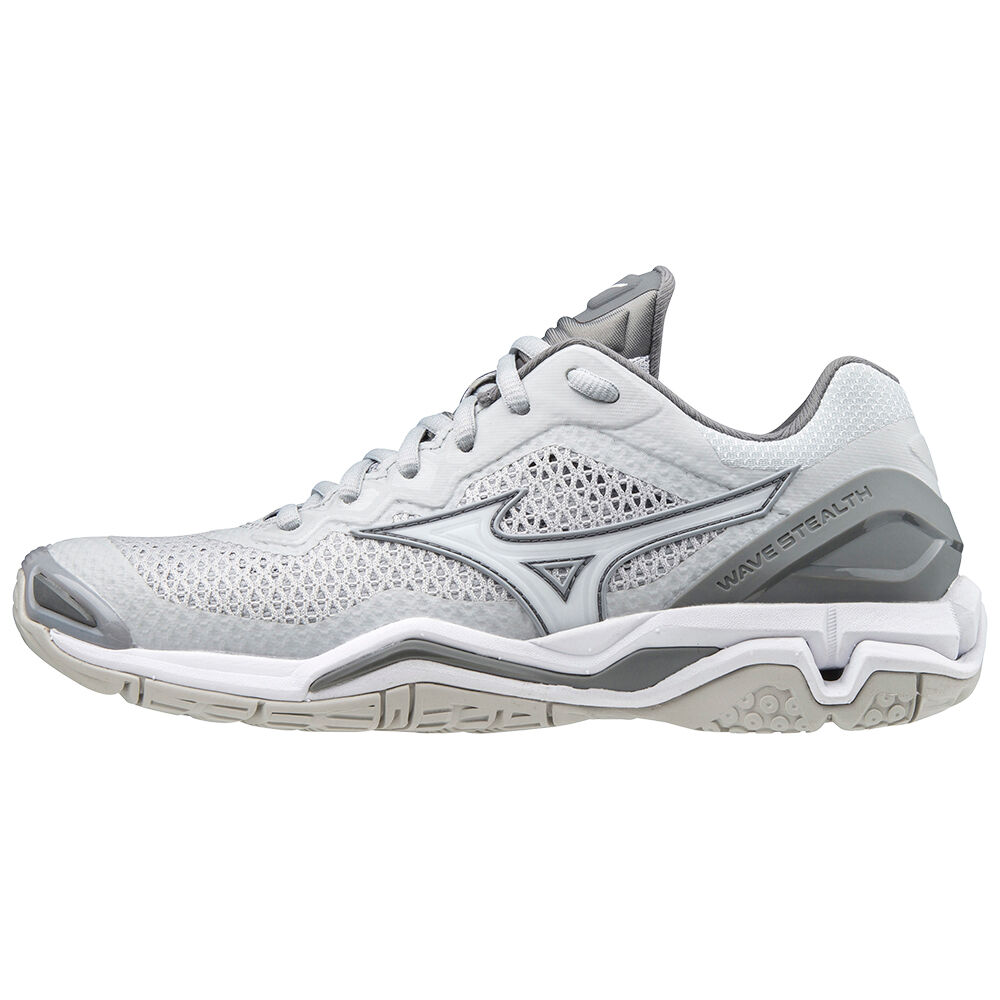 Damske Basketbalové topánky Mizuno Wave Stealth V Nb Biele/Siva Vypredaj BAVF19273
